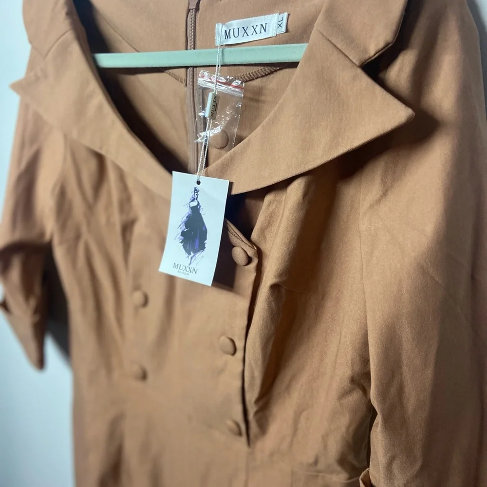 Women's Tan Dress - Picture 4 of 8